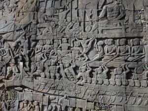 Just one example off some of the stunning carvings found throughout the temples