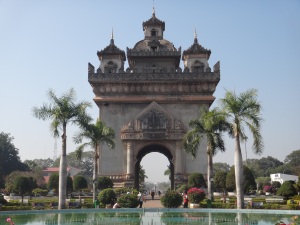 Patuxai Arch or the Arc de Triomphe of Vientiane 