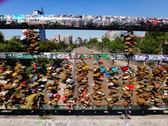 Ahhh, the love locks bridge santiago style!